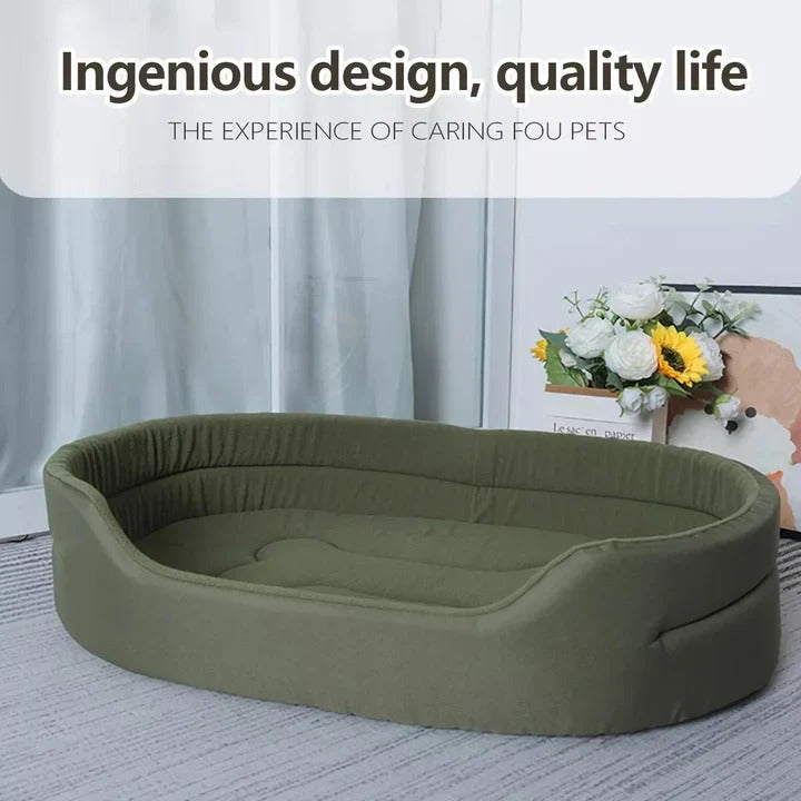 Washable Pet Bed Made with Recycled Cotton and Polyester