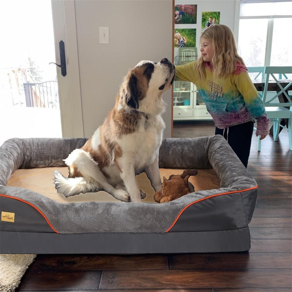 Jumbo Memory Foam Dog Sofa Bed with Washable Cover